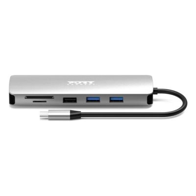 4. Port Designs 900164 Dockingstation, kabelgebunden, USB 3.2 Gen 1 (3.1 Gen 1), Typ-C, Edelstahl