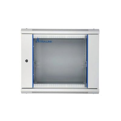 Extralink EX.8581 Rack-Schrank (400 mm / 600 mm / 600 mm; Wandmontage; aufklappbar; 19 Zoll; grau)