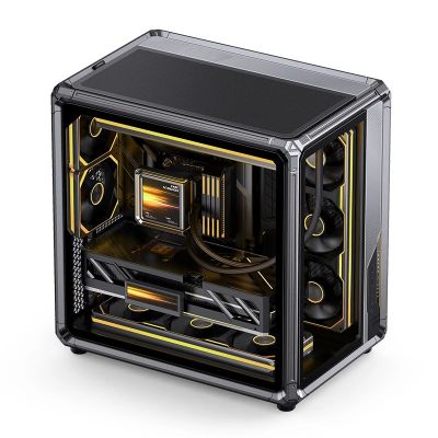 31. Jonsbo X400 PC-Gehäuse, Midi-Tower, ATX, gehärtetes Glas – grau