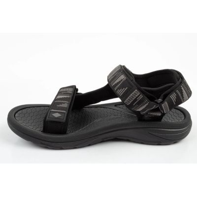 3. Lee Cooper Herrenschuhe mit Klettverschluss für sommerliche Strandsandalen, leicht, schwarz