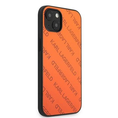 4. Karl Lagerfeld KLHCP13SPTLO iPhone 13 mini 5,4" Hardcase orange / orange Perforated Allover
