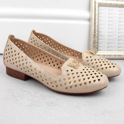 6. Durchbrochene Schuhe M.Daszyński W SAN35 Gold