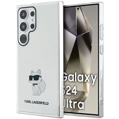 Karl Lagerfeld IML Choupette Hülle für Samsung Galaxy S24 Ultra – transparent
