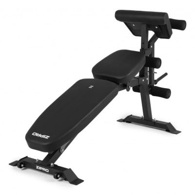 6. ZIPRO SUPERSET Verstellbare Trainingsbank, verstellbare Rückenlehne, verstellbarer Sitz, Fitnessstudio, Heimstudio, Schwarz