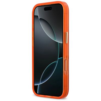 5. Karl Lagerfeld IML Choupettes Karl Script Logo MagSafe Hülle für iPhone 17 Pro Max - Orange