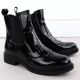 25. Schwarze Damen-Arbeitsstiefel mit Socken Sabatina