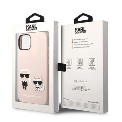 8. Karl Lagerfeld KLHMP14MSSKCI iPhone 14 Plus 6.7" Hardcase hellrosa / hellrosa Silikon Karl & Choupette Magsafe