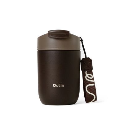 Outin OT-TUM-01-TB Reisebecher 350 ml Braun Edelstahl