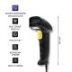 3. QOLTEC Laser-Barcodeleser | 1D | USB | Schwarz