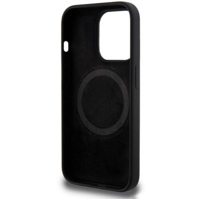 7. BMW M Silicone Pattern MagSafe Hülle für iPhone 15 Pro – Schwarz