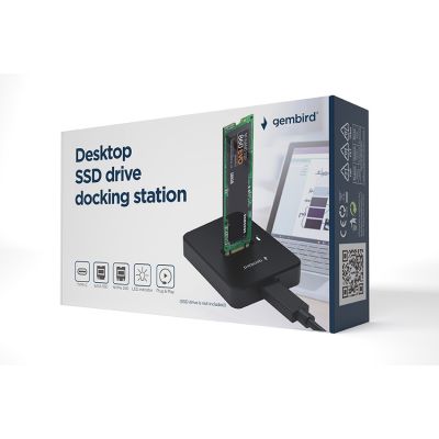 13. GEMBIRD M.2 SATA & NVMe SSD Dockingstation Schwarz