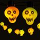 3. Halloween-Totenkopfgirlande mit 10 LEDs