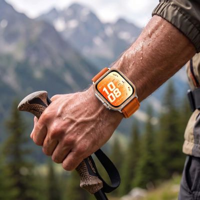 4. Tech-Protect Nylon Pro Armband für Huawei Watch Fit 3/4/4 Pro/5/5 Pro - Orange