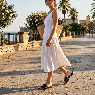 8. Schwarze Damen-Flip-Flops aus Leder, Modell S.Barski KV61-6019