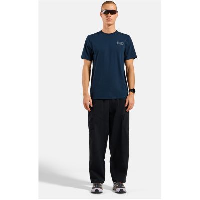 Herren-Kurzarm-T-Shirt ODLO T-shirt crew neck s/s COTTON BLEND UNLIMITED, marineblau