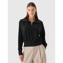 Damen-Sweatshirt aus Velours ohne Kapuze, 4F 4FRAW24TSWSF2054-20S