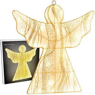 Dekorativer Engel zum Aufhängen, 48 cm, 236 LEDs