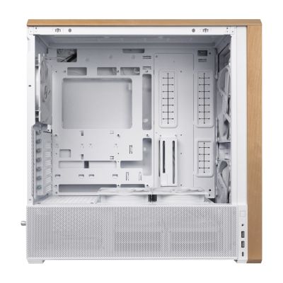7. Lian Li Lancool 217 PC-Gehäuse, Midi-Tower, ATX, gehärtetes Glas – Weiß