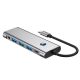 3. Tech-Protect HB04 HUB Adapter 9in1 USB-C + USB2.0 + USB3.0 + HDMI 4K 60Hz + SD/TF + PD100W + AV3.5 - grau