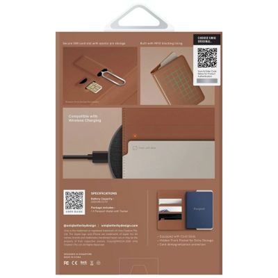 7. Uniq Belmont Reisepasshülle mit Apple Find My RFID-Blockierung, Karamellbeige