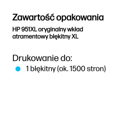 5. HP 951XL Cyan-Tintenpatrone, HP951XL=CN046AE, 1500 Seiten