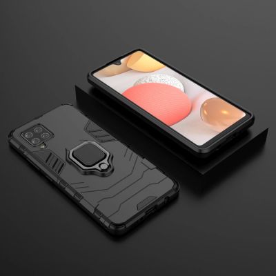 8. Ring Armor robuste Kickstand TPU/PC Panzer Handyhülle Hard Case für Samsung Galaxy A42 5G schwarz