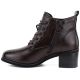 8. Damen-Ankle-Boots aus Leder mit Schnürung, Schokoladenbraun, Vinceza EN27-133107