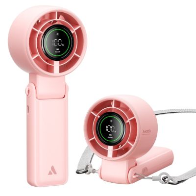 2. Aecooly Halo 02 Tragbarer Handventilator, Rosa