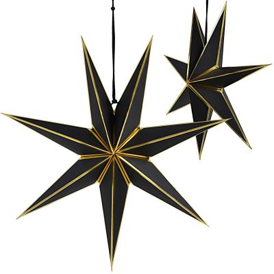 PAPIERSTERN-DEKORATION 60 CM SCHWARZ SASKA GIFT & DECOR