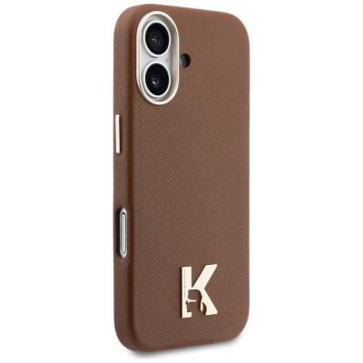 4. Karl Lagerfeld MagSafe Hülle mit Karl-Kopf-Logo für iPhone 17 – Braun