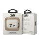 3. Karl Lagerfeld KLACAPSILKCW AirPods Pro Cover weiß/weiß Silikon Karl & Choupette