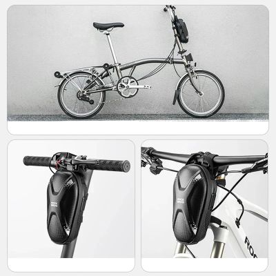 5. Rockbros Tasche 3011006301 für den Lenker eines Fahrrads oder Rollers 1,3 l – Schwarz