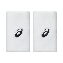 Asics Wrist Band Long Schweißband für das Handgelenk, 2 Stück, weiß, 3043A142 100