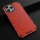14. Honeycomb Handyhülle Schutzhülle mit TPU Rahmen für iPhone 13 Pro Max rot