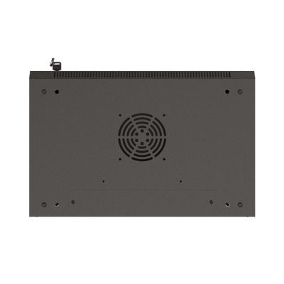 28. LANBERG Wandregalschrank 19" 9U 540x350 Schwarze Glastür (Flachverpackung)