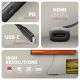 2. Axagon RVC-HI8KPD, USB-C auf HDMI 2.1 Reduzierer/Adapter, 8K/60Hz, 4K/144Hz, HDR10+, PD100W, 0,16 m USB Typ-C HDMI + USB Typ-C