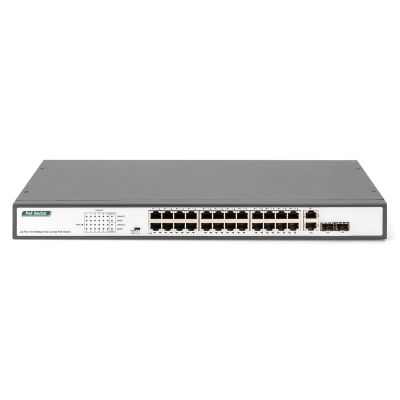 3. Digitus DN-95343 Netzwerk-Switch, unmanaged Fast Ethernet (10/100), PoE-Unterstützung, 1 HE, Schwarz/Silber