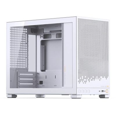 25. Jonsbo D32 STD PC-Gehäuse, Weiß, Mini-Gehäuse, mATX, gehärtetes Glas – Weiß