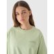 6. Oversize-T-Shirt für Damen mit Print, Größe 4F 4FRAW24TTSHF2583-44S