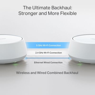 5. TP-Link DECO BE25 (3er-Pack) Mesh-WLAN-System Dualband (2,4 GHz/5 GHz) Wi-Fi 7 (802.11be) Weiß 2 Innengeräte