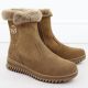 3. Damen-Ankle-Boots aus Wildleder mit Fellbesatz, braun, Filippo DBT7271