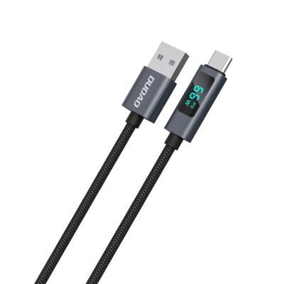 2. Dudao L7T USB-A - USB-C 66W Kabel mit LED-Anzeige 1m - Schwarz