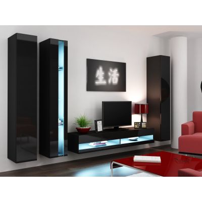 9. TV-Schrank VIGO NEW '140' 30/140/40 schwarz/schwarz poliert