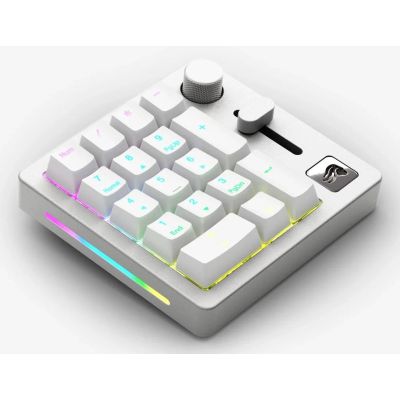 2. Keychron GMMK Nummernblock-Tastatur für Zuhause/Büro, USB + Funk + Bluetooth, Weiß