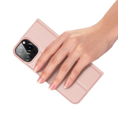 7. Dux Ducis Skin Pro Holster Cover Flip Cover für iPhone 13 Pro Max pink