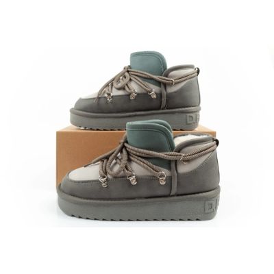10. D.Franklin Damen Winter Schneestiefel Modische isolierte Stiefeletten Grau