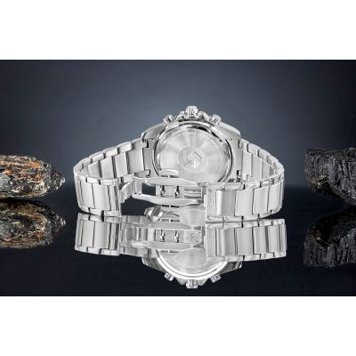 6. Giewont Herrenuhr Chronograph Saphir Silber Blau GW3970-B3