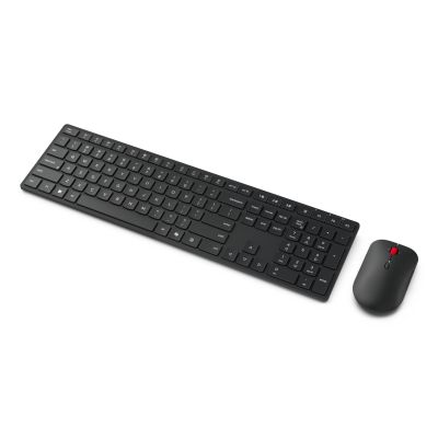 4. Lenovo 4X31S04814 Tastatur und Maus inklusive, Office RF Wireless + Bluetooth, Deutsch, Schwarz