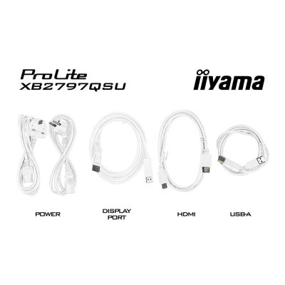 22. iiyama ProLite XB2797QSU-W1 Computermonitor 68,6 cm (27") 2560 x 1440 px Quad HD LED Weiß