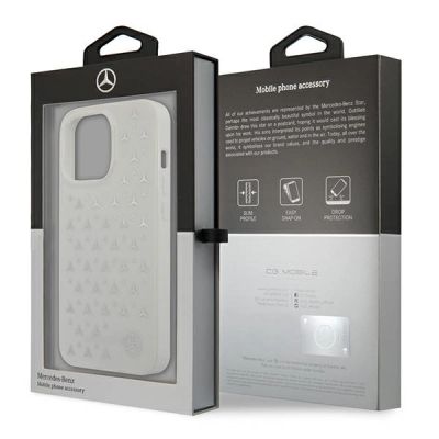 8. Mercedes Silver Stars Pattern Case für iPhone 13 Pro / iPhone 13 - Weiß